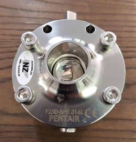 Stattin Stainless 25.4mm (1") Pentair (Keystone) F250 Hygienic Stainless Steel Butterfly Valves