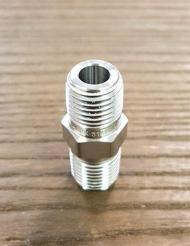 Stattin Stainless 08 NPT (1/4") x 08 BSP (1/4") Stainless Steel NPT/BSP 3000lbs Crossover Hex Nipples