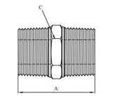 Stattin Stainless Stainless Steel NPT 3000lbs Hex Nipples