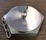 Stattin Stainless 101.6mm (4") Stainless Steel BSM Blank Nuts with Heavy Duty Chain