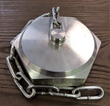 Stattin Stainless 63.5mm (2 1/2") Stainless Steel BSM Blank Nuts with Heavy Duty Chain