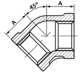 Stattin Stainless Stainless Steel BSP F & F 45° Elbows