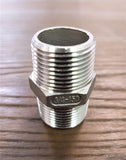 Stattin Stainless 20 BSP (3/4") x 20 NPT (3/4") Stainless Steel BSP/NPT 150lbs Crossover Hex Nipples