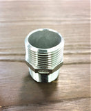 Stattin Stainless 25 BSP (1") x 25 NPT (1") Stainless Steel BSP/NPT 150lbs Crossover Hex Nipples