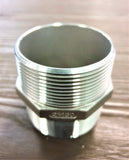 Stattin Stainless 50 BSP (2") x 50 NPT (2") Stainless Steel BSP/NPT 150lbs Crossover Hex Nipples