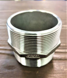 Stattin Stainless 65 BSP (2 1/2") x 65 NPT (2 1/2") Stainless Steel BSP/NPT 150lbs Crossover Hex Nipples