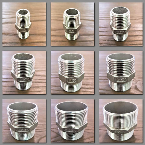 Stattin Stainless Stainless Steel BSP Hex Nipples