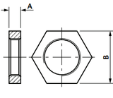 Stattin Stainless Stainless Steel BSP Locknuts