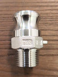 Stattin Stainless 20 BSP (3/4") Stainless Steel Type F Camlocks