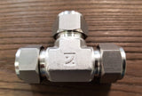 Stattin Stainless 19.05mm (3/4") Stainless Steel Compression Tube Union Tee's