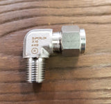 Stattin Stainless 9.53mm x 1/4" BSP Stainless Steel Compression Male Elbows