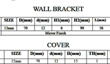 Stattin Stainless 12mm Satin (Masonry Walls) Stainless Steel Wall Brackets