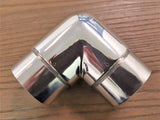 Stattin Stainless 50.8mm Mirror Flush 90 Deg. Joiner Stainless Steel Flush Handrail Fittings