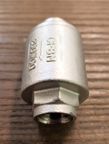 Stattin Stainless 08 BSP (1/4") Stainless Steel 2 Piece Spring Check Valves