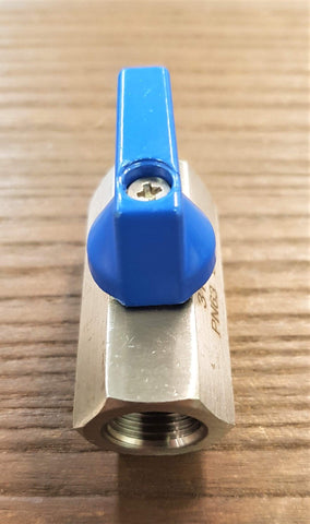 Stattin Stainless 08 BSP (1/4") Stainless Steel F & F Mini Ball Valves