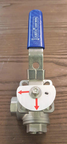 Stattin Stainless 15 BSP (1/2") Stainless Steel 3 Way L Port Ball Valves