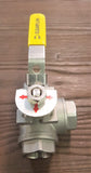 Stattin Stainless 20 BSP (3/4") Stainless Steel 3 Way T Port Ball Valves