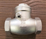 Stattin Stainless 25 BSP (1") Stainless Steel Swing Check Valves
