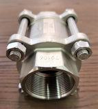 Stattin Stainless 40 BSP (1 1/2") Stainless Steel 3 Piece Spring Check Valves