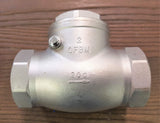 Stattin Stainless 50 BSP (2") Stainless Steel Swing Check Valves