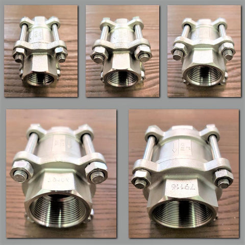 Stattin Stainless Stainless Steel 3 Piece Spring Check Valves