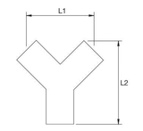 Stattin Stainless Stainless Steel Tube Y Pieces
