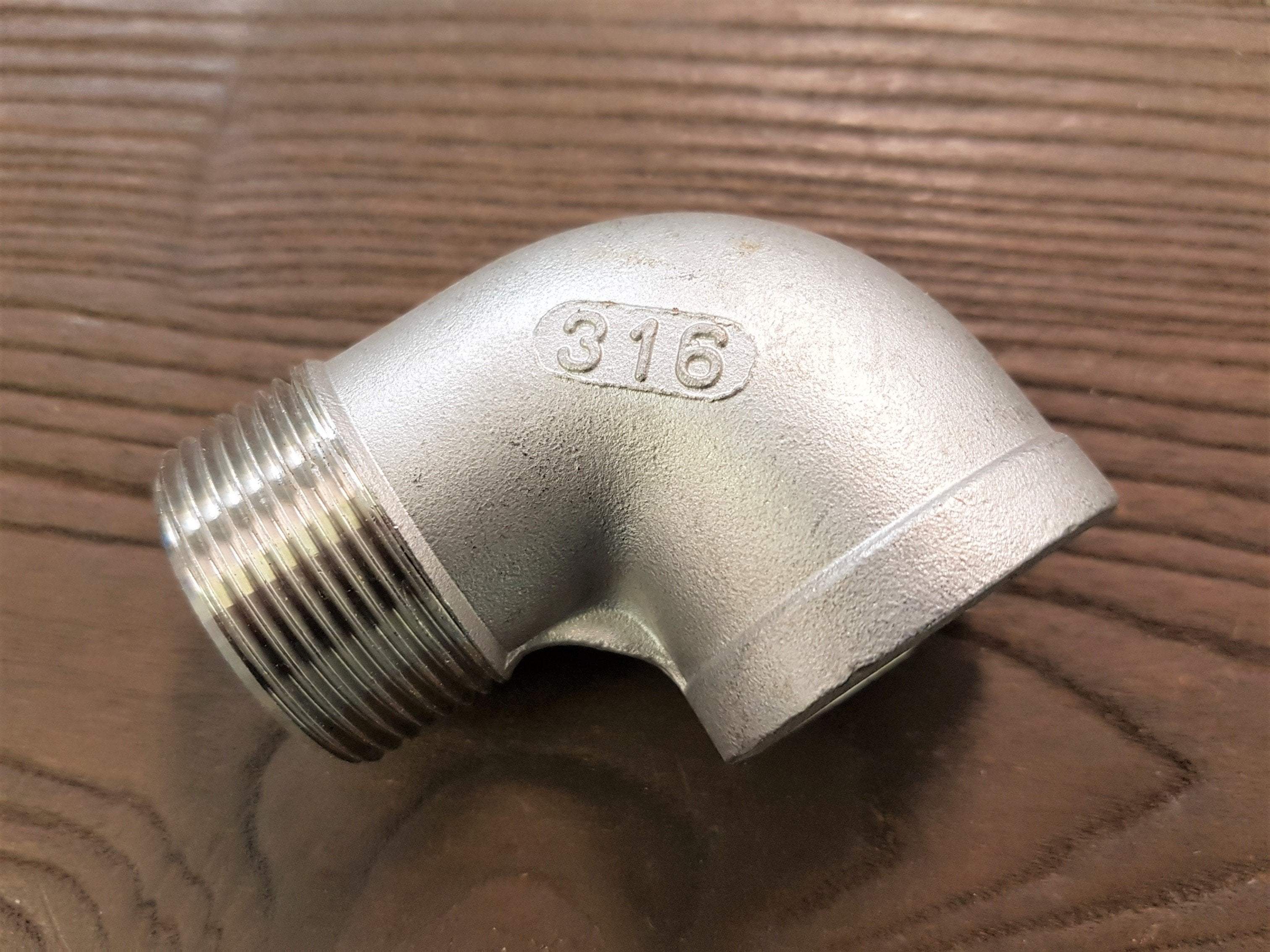 BSP Male/Female 90 Elbow Pipe Fitting - T316 A4 Marine Grade Stainless