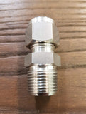 Stattin Stainless 9.53mm x 3/8" BSP Stainless Steel Compression Male Connectors