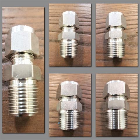Stattin Stainless Stainless Steel Compression Male Connectors