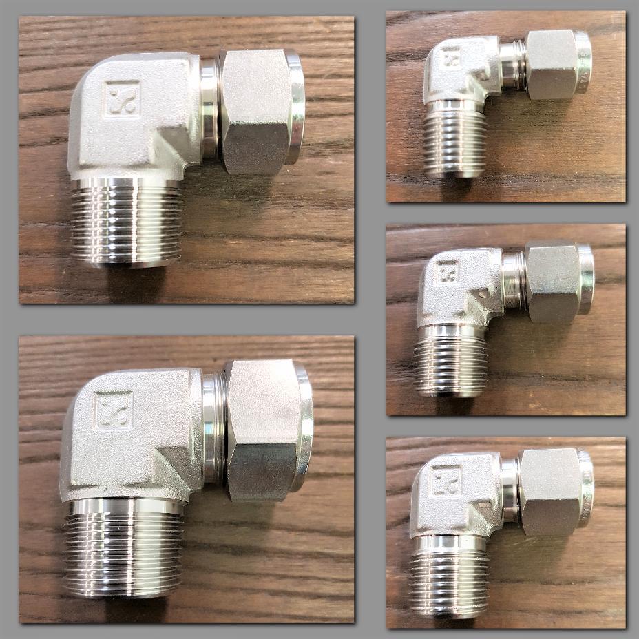 Male Elbow OD Tube - BSPT Thread 12MM X 1/2 - Foto 8